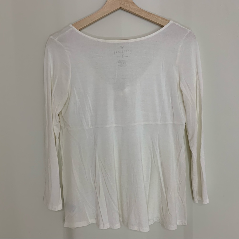 American Eagle Soft & Sexy Front-tie Long-sleeve - Picture 2 of 6